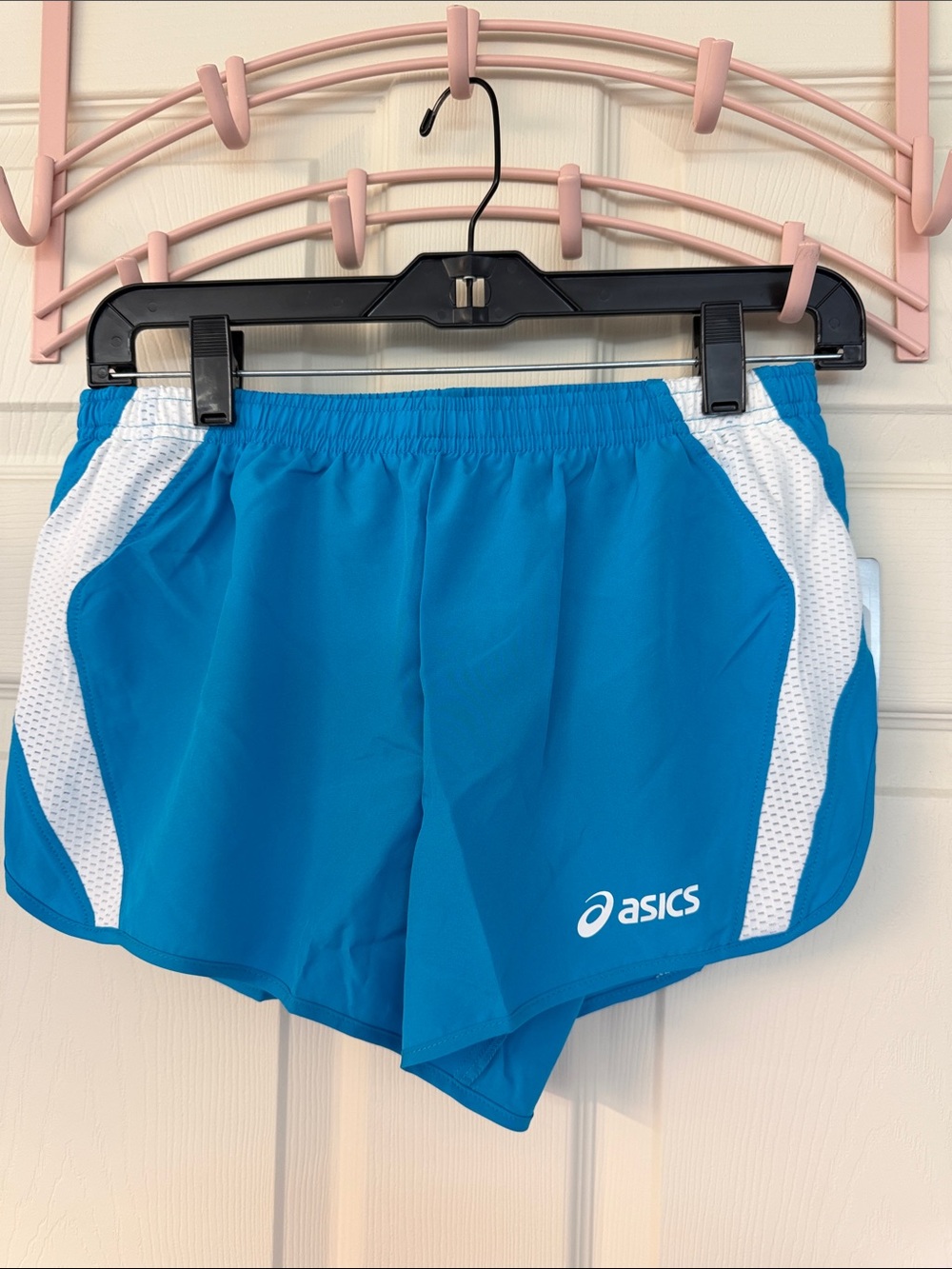 ASICS Blue Athletic Shorts with White Panels